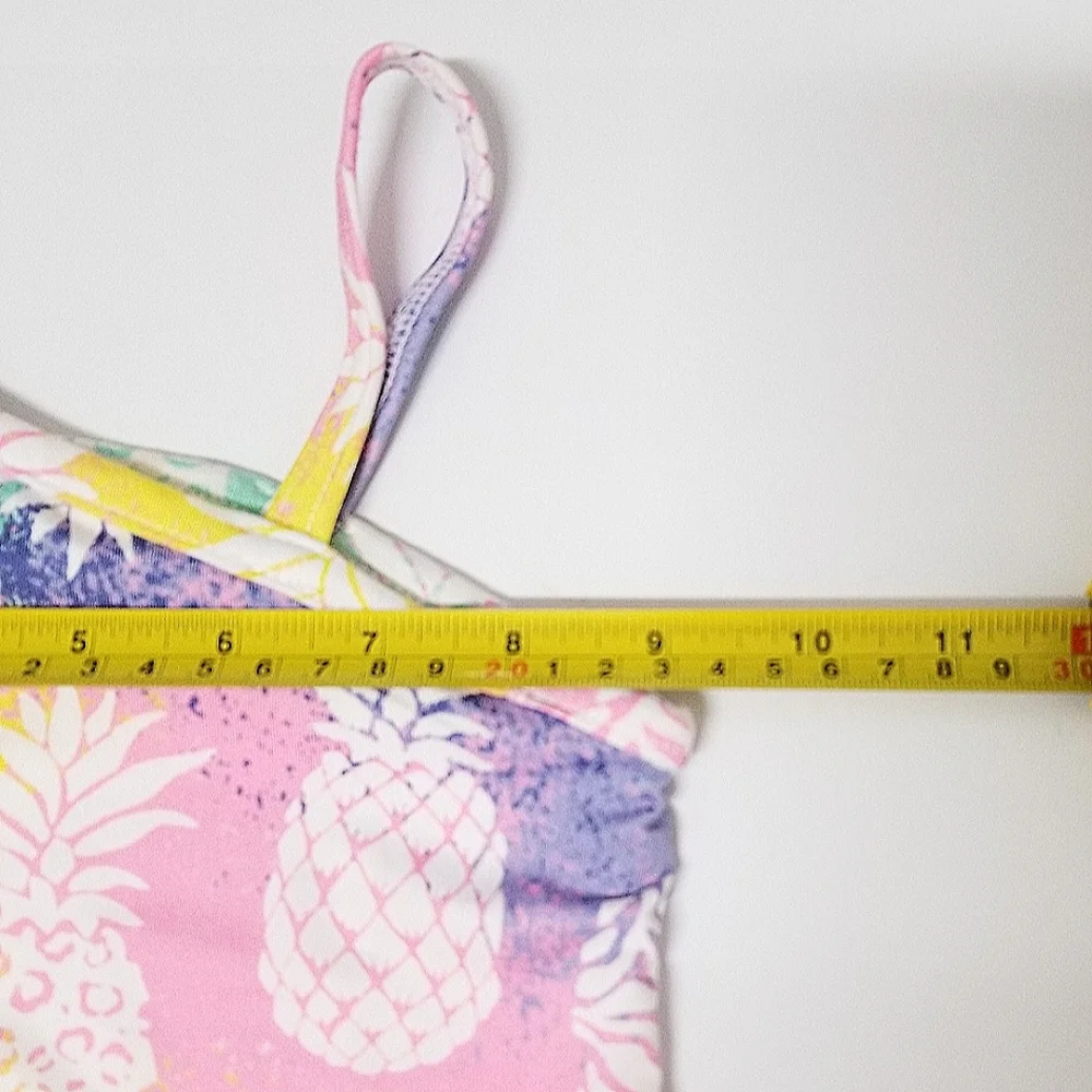 Pink Platinum UPF50 Quick Dry One-Piece Swimsuit Tye Dye Pink Pineapple Print 3T